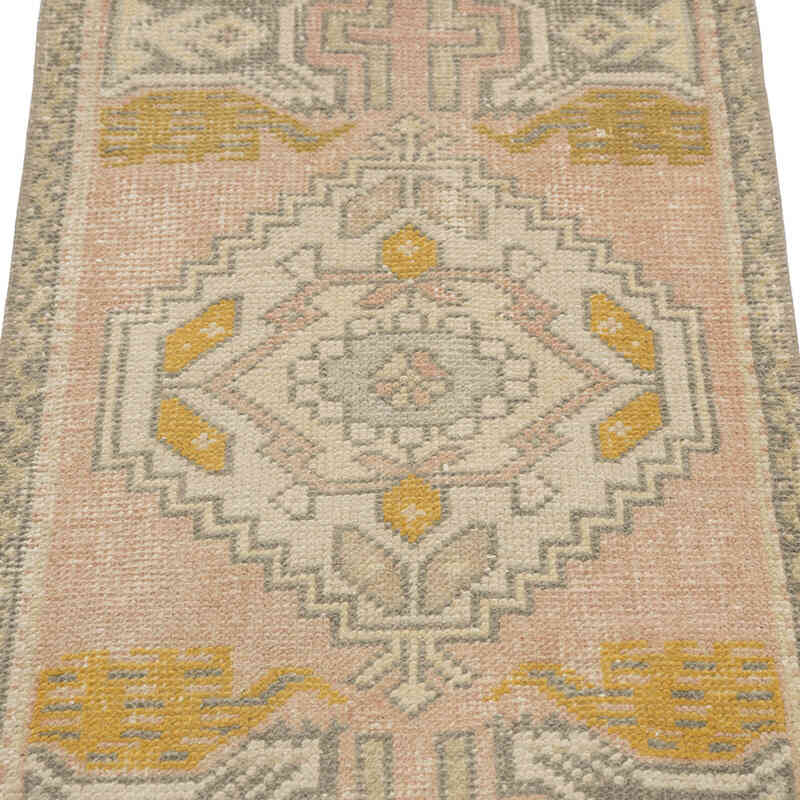 Alfombra Vintage Turca Anudada a Mano - 47 cm x 95 cm - K0083182