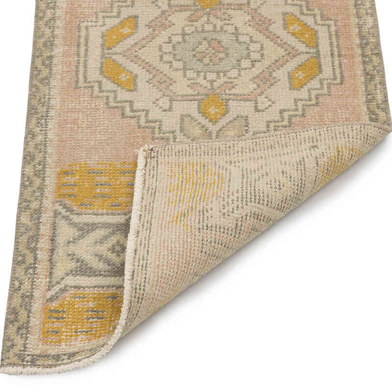 Alfombra Vintage Turca Anudada a Mano - 47 cm x 95 cm - K0083182