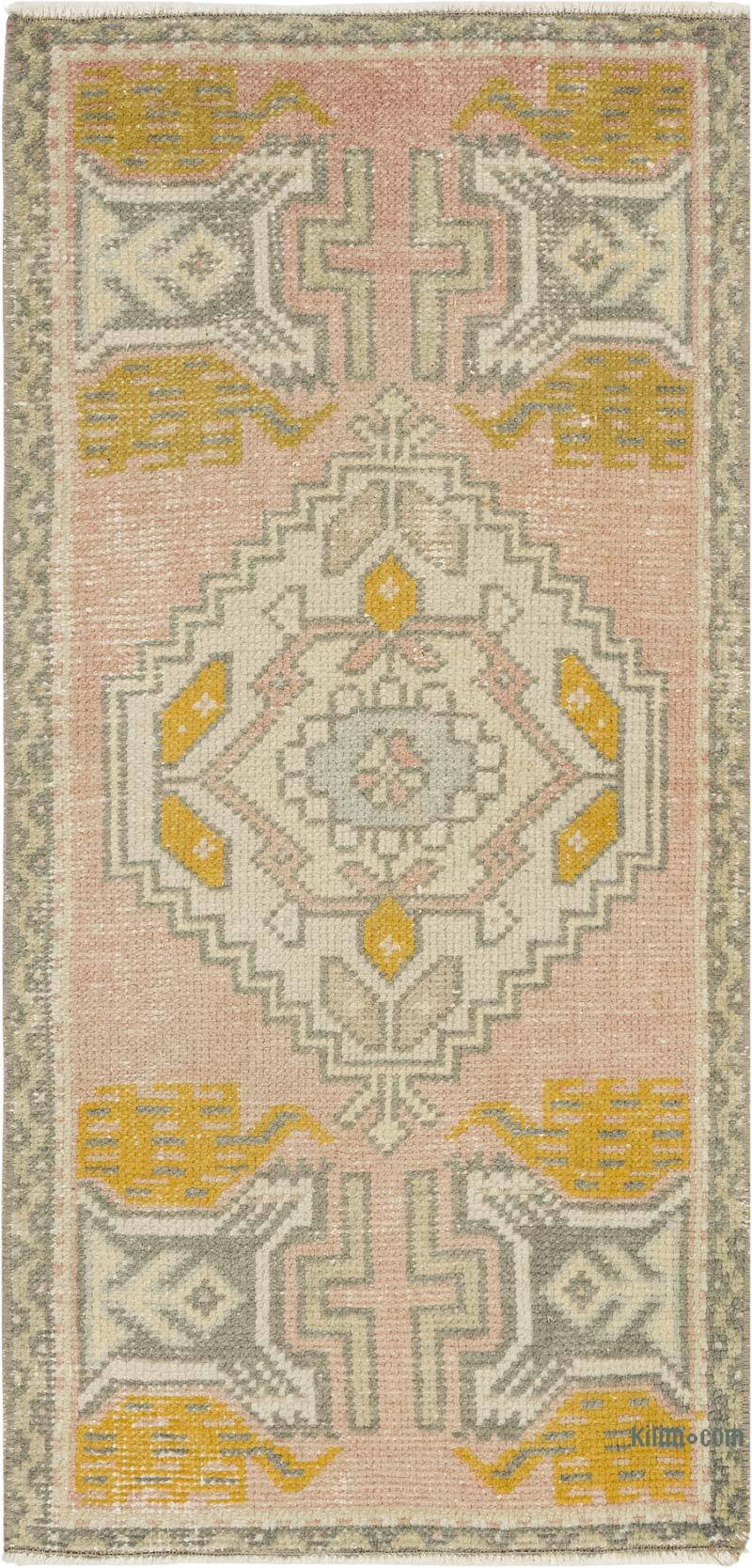 Alfombra Vintage Turca Anudada a Mano - 47 cm x 95 cm - K0083182