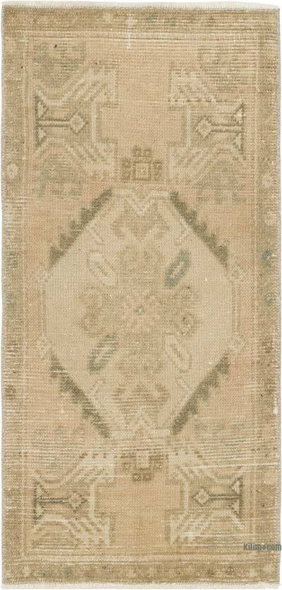Vintage Turkish Hand-Knotted Rug - 1' 6" x 3' 1" (18" x 37")