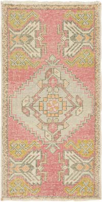 El Dokuma Vintage Halı - 51 cm x 100 cm