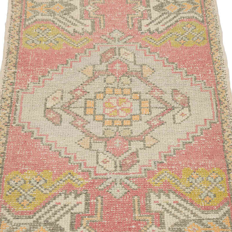 El Dokuma Vintage Halı - 51 cm x 100 cm - K0083185