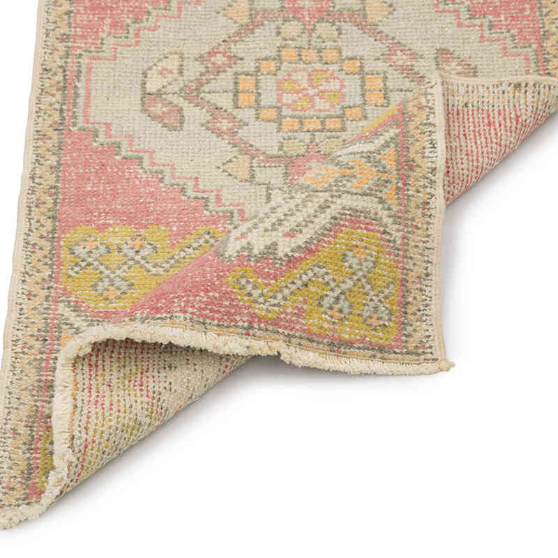 El Dokuma Vintage Halı - 51 cm x 100 cm - K0083185
