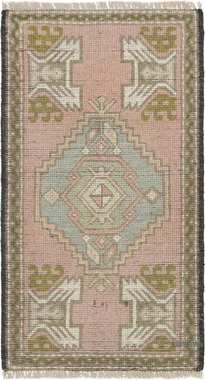Vintage Turkish Hand-Knotted Rug - 1' 7" x 2' 11" (19" x 35") - K0083186
