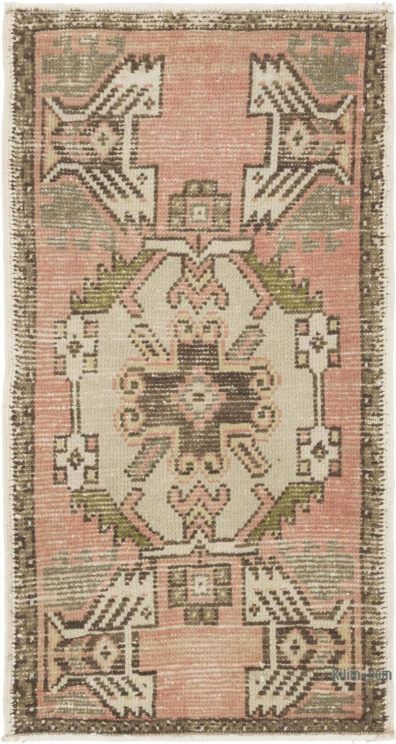 El Dokuma Vintage Halı - 50 cm x 93 cm - K0083187