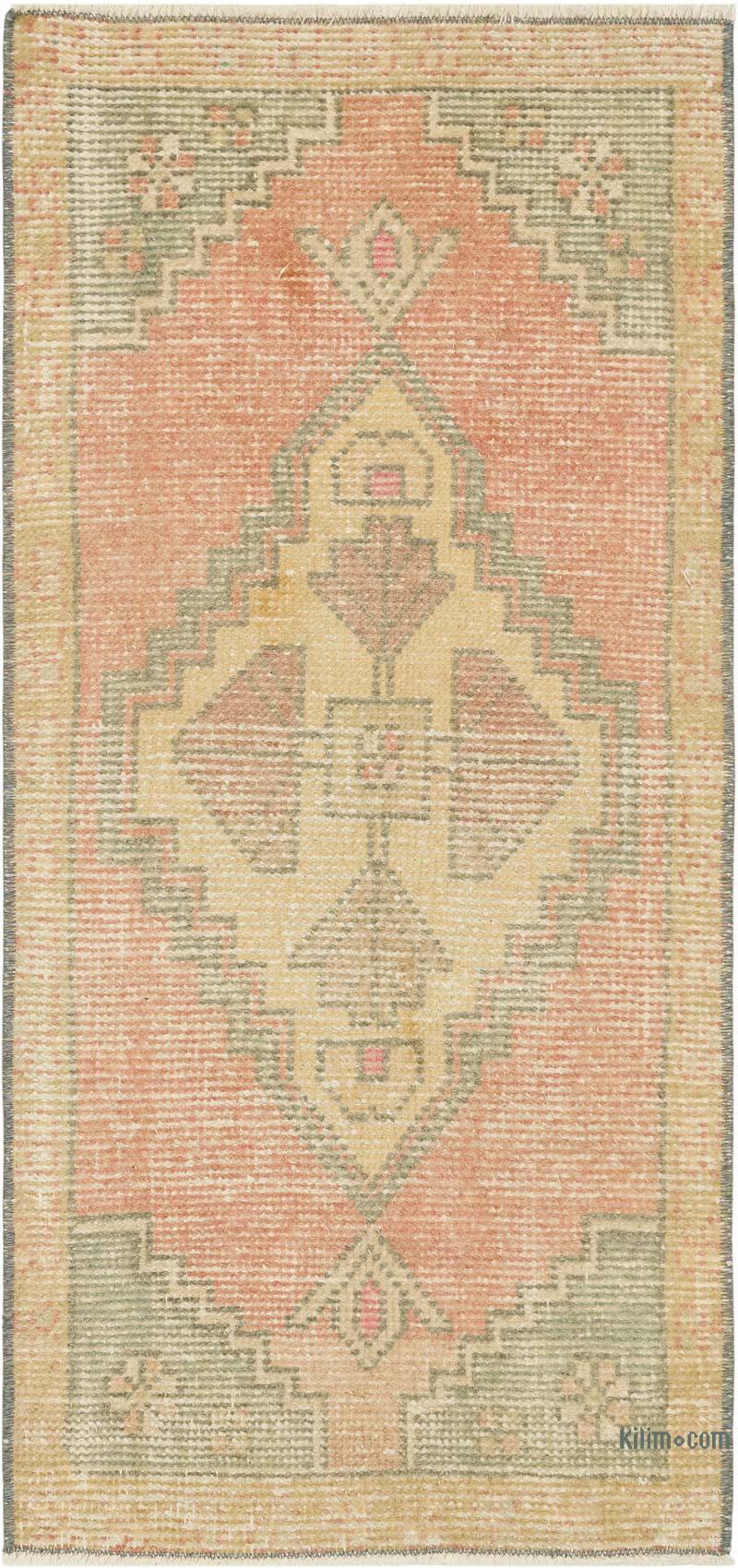 El Dokuma Vintage Halı - 49 cm x 104 cm - K0083188