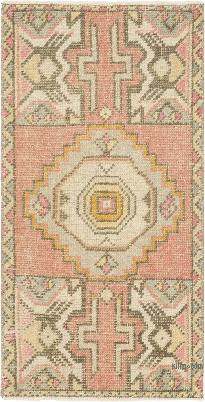 Vintage Turkish Hand-Knotted Rug - 1' 7" x 3'  (19" x 36") - K0083192