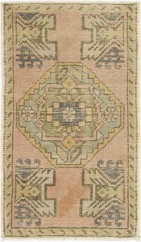 El Dokuma Vintage Halı - 53 cm x 88 cm