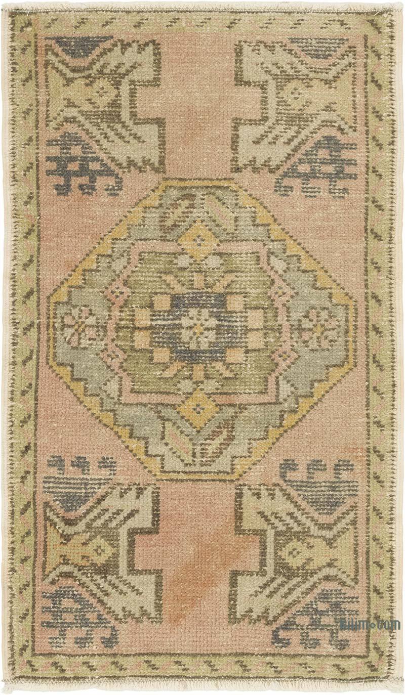 Alfombra Vintage Turca Anudada a Mano - 53 cm x 88 cm - K0083194