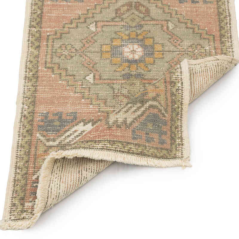 El Dokuma Vintage Halı - 51 cm x 92 cm - K0083195