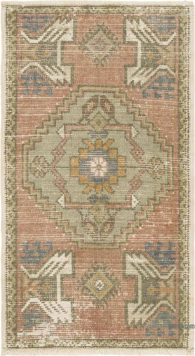 El Dokuma Vintage Halı - 51 cm x 92 cm
