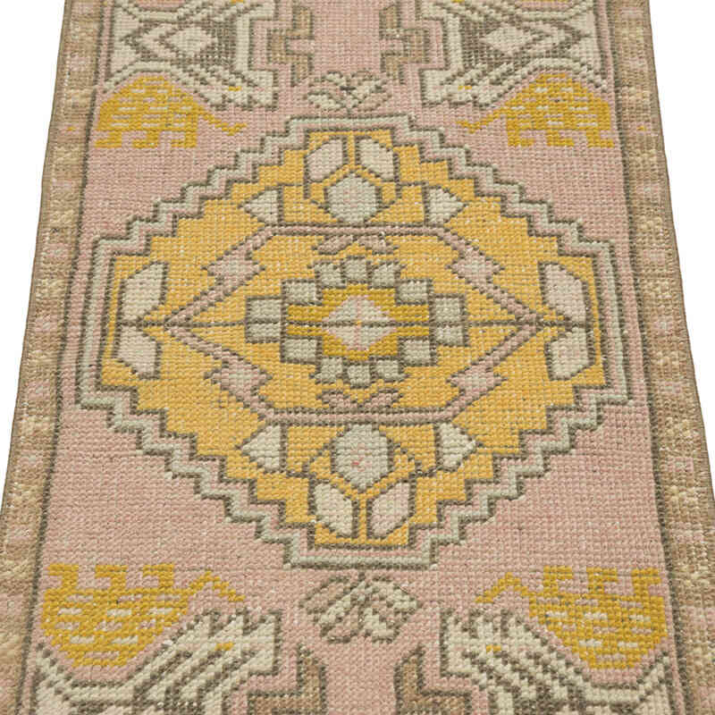 Alfombra Vintage Turca Anudada a Mano - 47 cm x 94 cm - K0083196