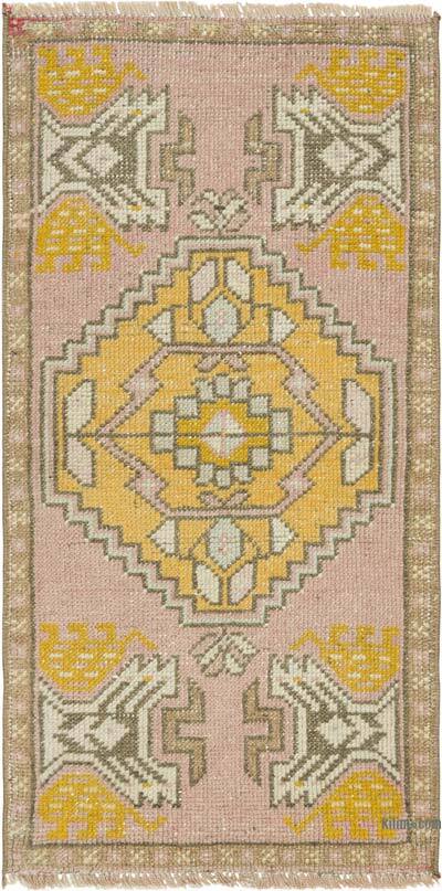 Alfombra Vintage Turca Anudada a Mano - 47 cm x 94 cm
