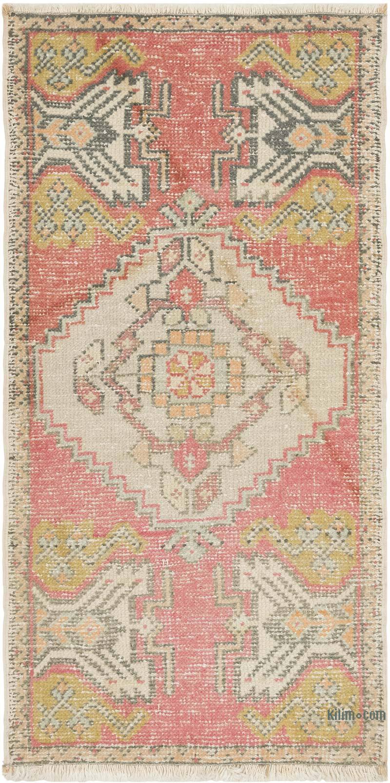 Vintage Turkish Hand-Knotted Rug - 1' 8" x 3' 4" (20" x 40") - K0083199