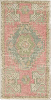 El Dokuma Vintage Halı - 48 cm x 95 cm