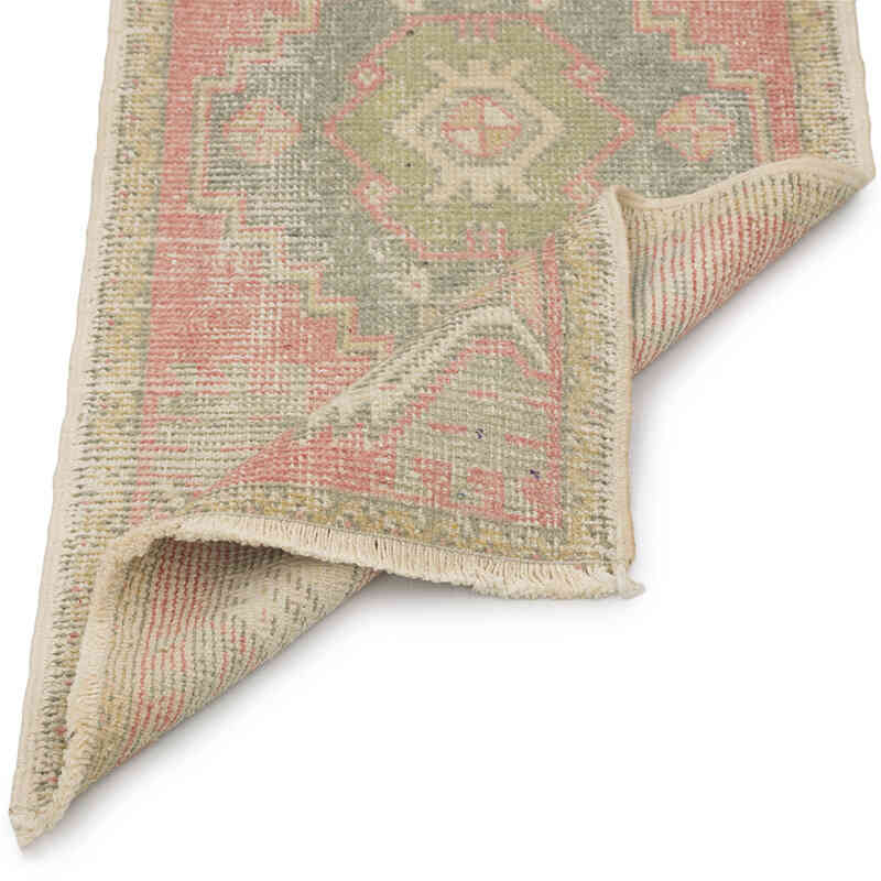 Vintage Turkish Hand-Knotted Rug - 1' 7" x 3' 1" (19" x 37") - K0083200