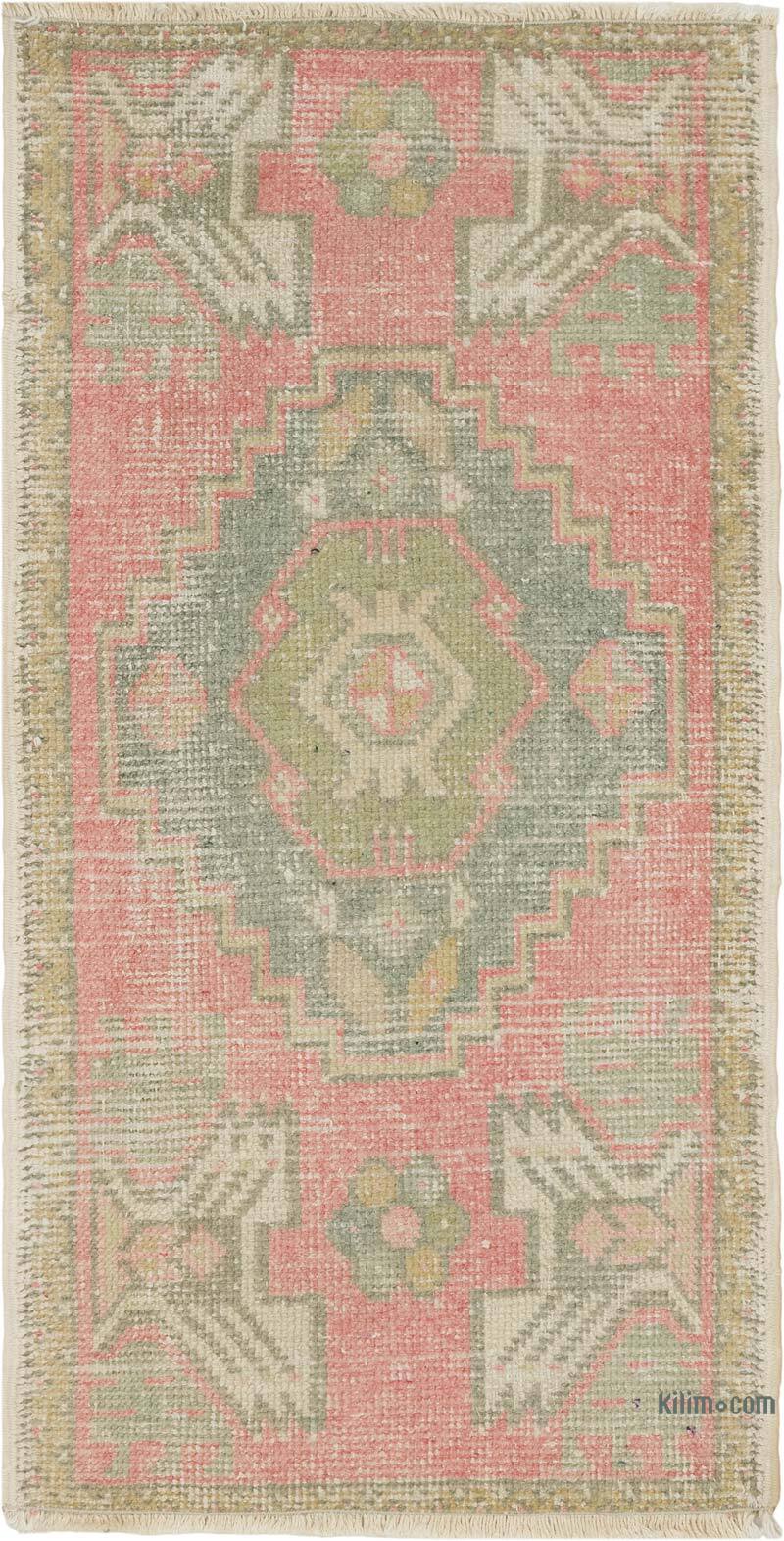 Vintage Turkish Hand-Knotted Rug - 1' 7" x 3' 1" (19" x 37") - K0083200