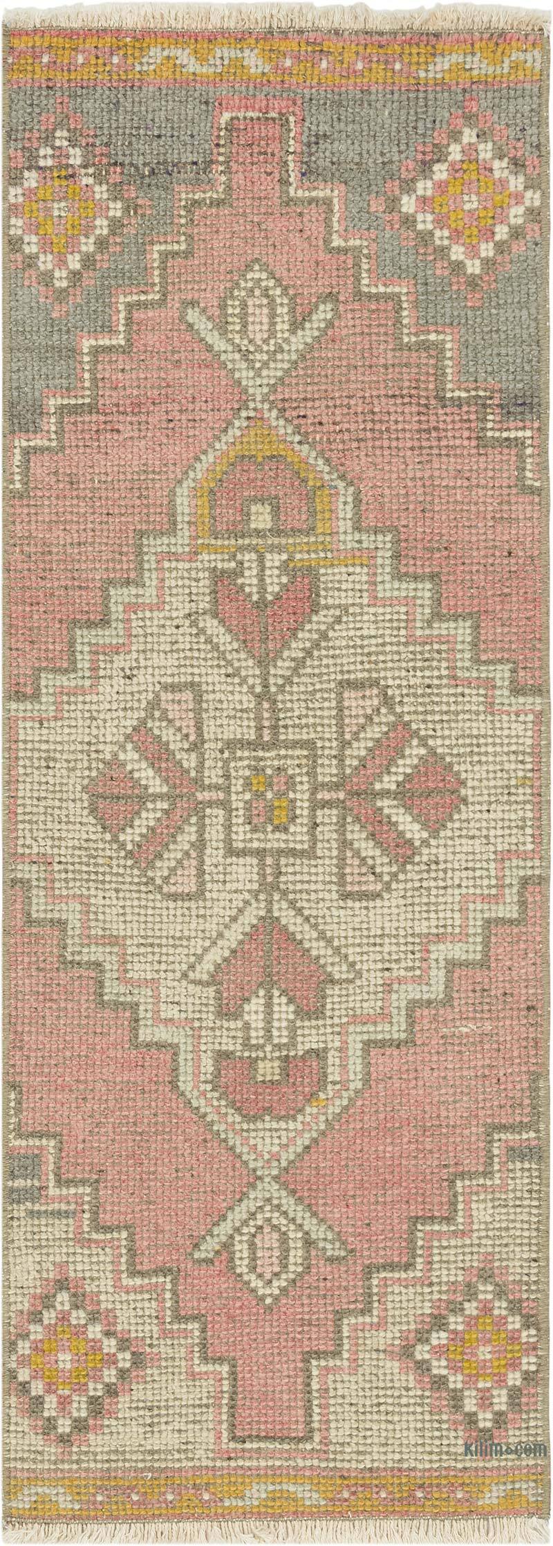 El Dokuma Vintage Halı - 37 cm x 100 cm - K0083201