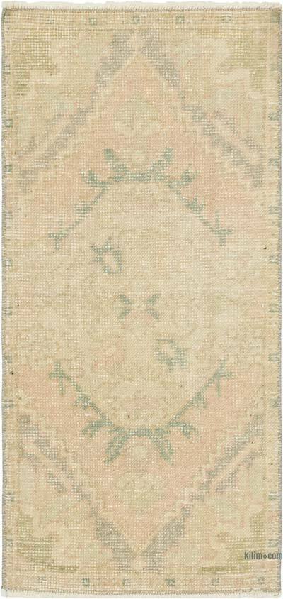 Alfombra Vintage Turca Anudada a Mano - 47 cm x 100 cm