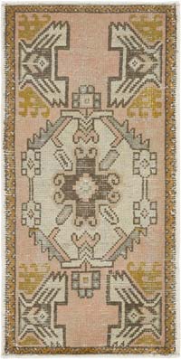 El Dokuma Vintage Halı - 47 cm x 95 cm