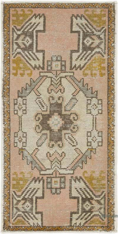 El Dokuma Vintage Halı - 47 cm x 95 cm