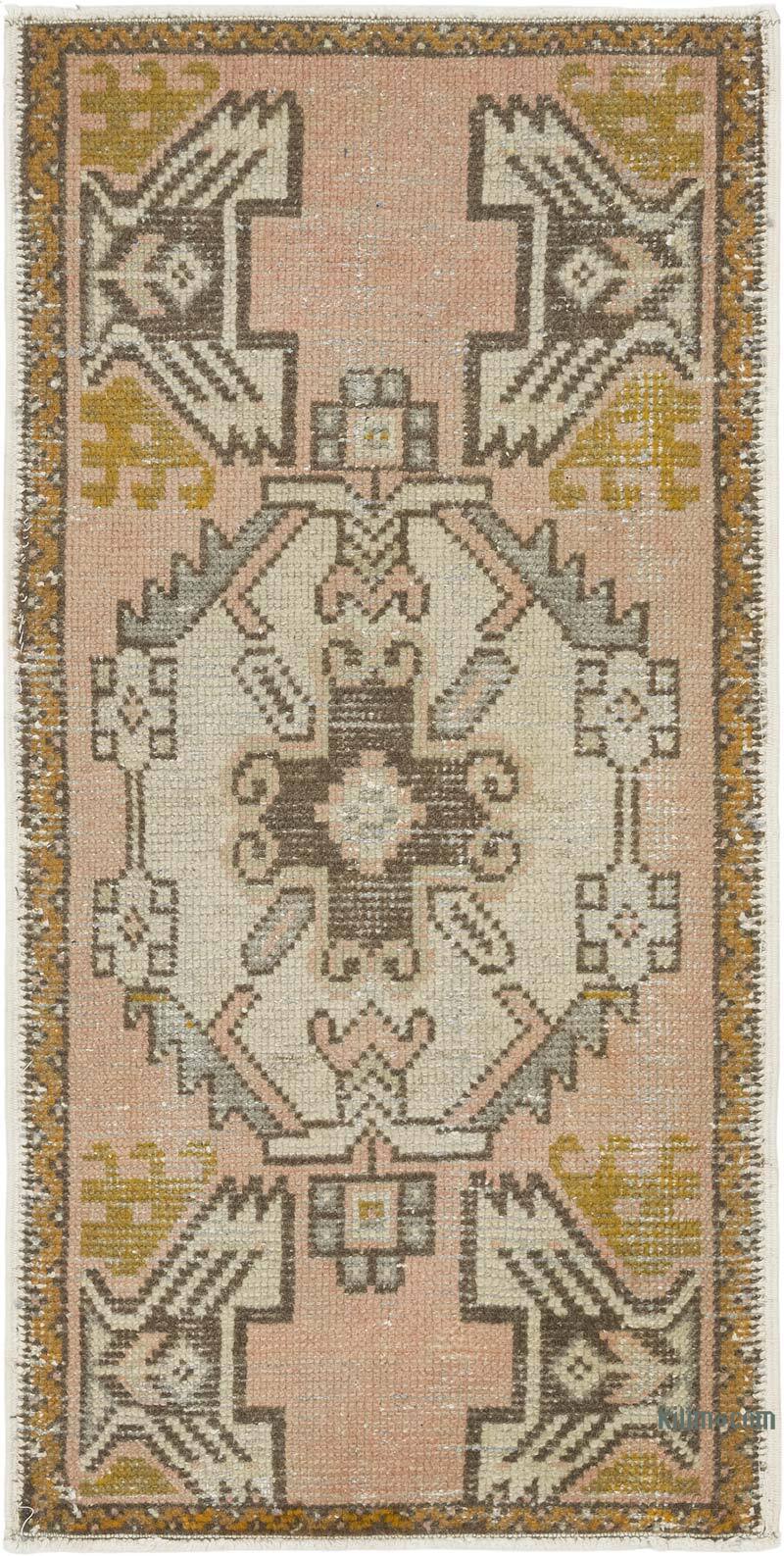 Vintage Turkish Hand-Knotted Rug - 1' 7" x 3' 1" (19" x 37") - K0083206
