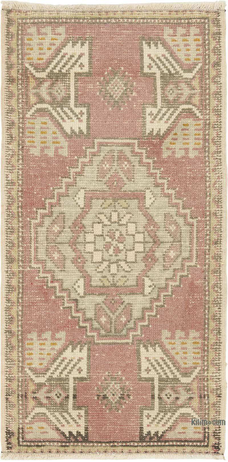 Vintage Turkish Hand-Knotted Rug - 1' 7" x 3' 2" (19" x 38") - K0083207