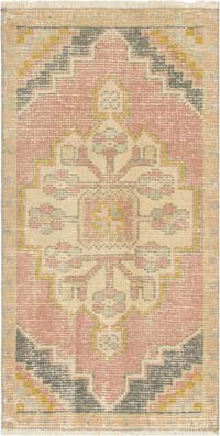 El Dokuma Vintage Halı - 48 cm x 93 cm