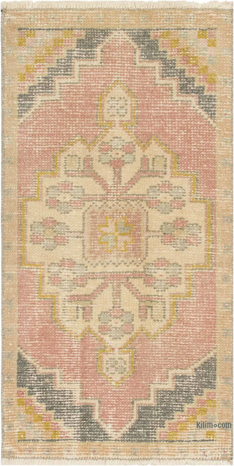 El Dokuma Vintage Halı - 48 cm x 93 cm - K0083209