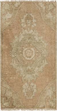 El Dokuma Vintage Halı - 47 cm x 88 cm