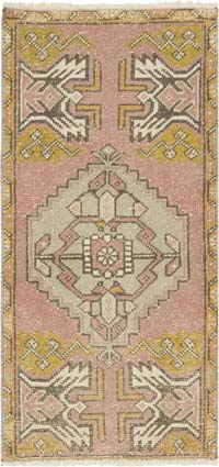 El Dokuma Vintage Halı - 48 cm x 99 cm