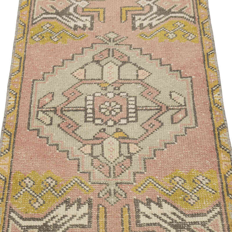 El Dokuma Vintage Halı - 48 cm x 99 cm - K0083212