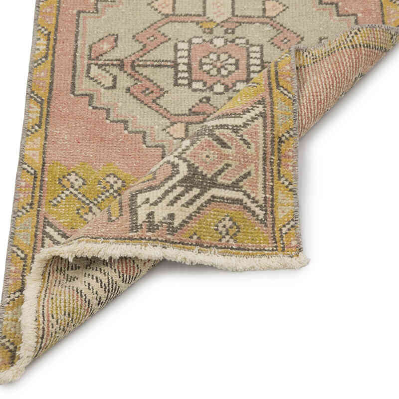 El Dokuma Vintage Halı - 48 cm x 99 cm - K0083212