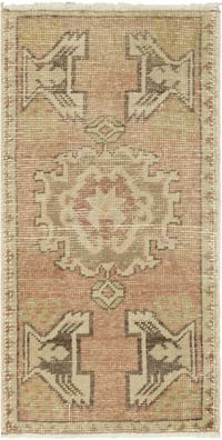 El Dokuma Vintage Halı - 50 cm x 98 cm