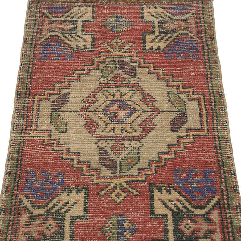 Vintage Turkish Hand-Knotted Rug - 1' 8" x 3'  (20" x 36") - K0083214
