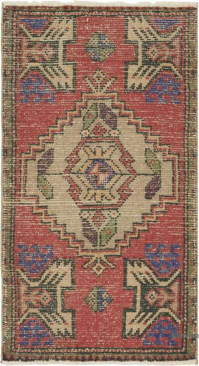 Vintage Turkish Hand-Knotted Rug - 1' 8" x 3'  (20" x 36")