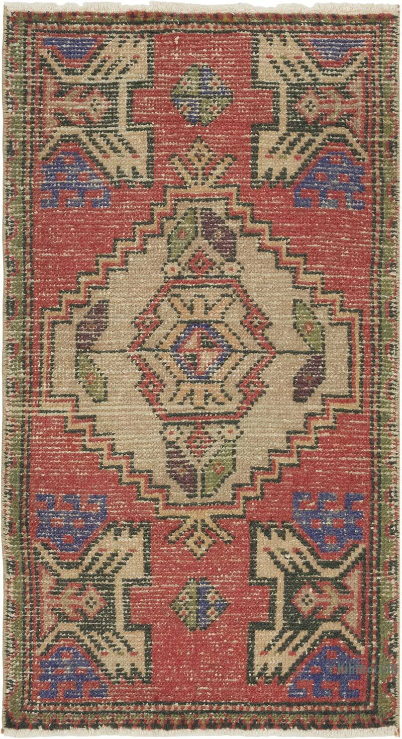 Vintage Turkish Hand-Knotted Rug - 1' 8" x 3'  (20" x 36") - K0083214
