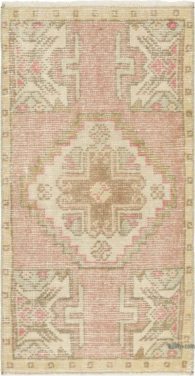 El Dokuma Vintage Halı - 46 cm x 89 cm