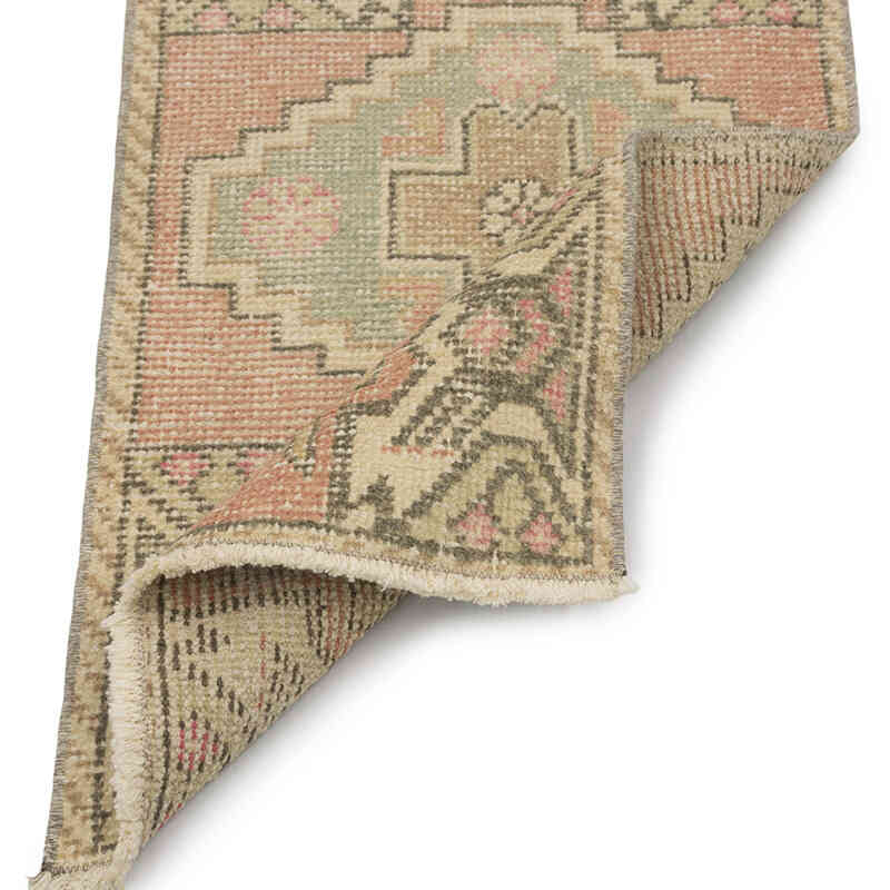 El Dokuma Vintage Halı - 48 cm x 90 cm - K0083218