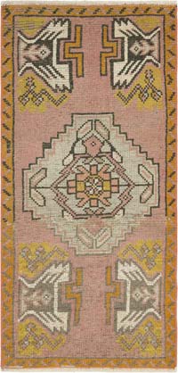 El Dokuma Vintage Halı - 50 cm x 101 cm