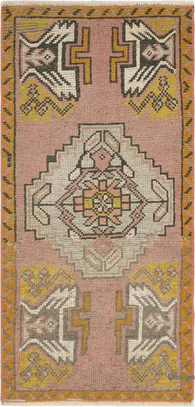 Alfombra Vintage Turca Anudada a Mano - 50 cm x 101 cm