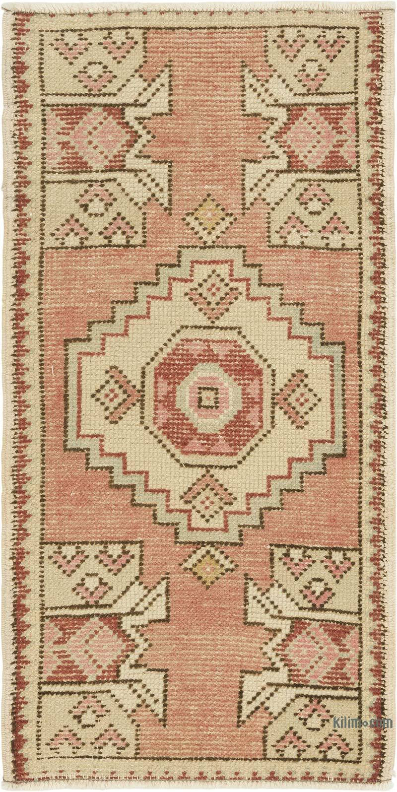 Alfombra Vintage Turca Anudada a Mano - 50 cm x 96 cm - K0083222