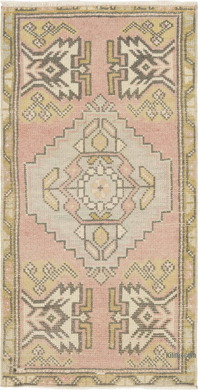 Vintage Turkish Hand-Knotted Rug - 1' 8" x 3' 3" (20" x 39") - K0083224