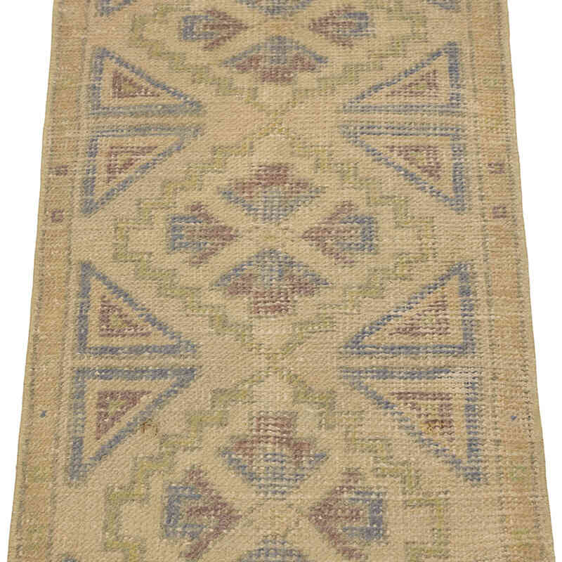 Vintage Turkish Hand-Knotted Rug - 1' 7" x 3' 4" (19" x 40") - K0083226