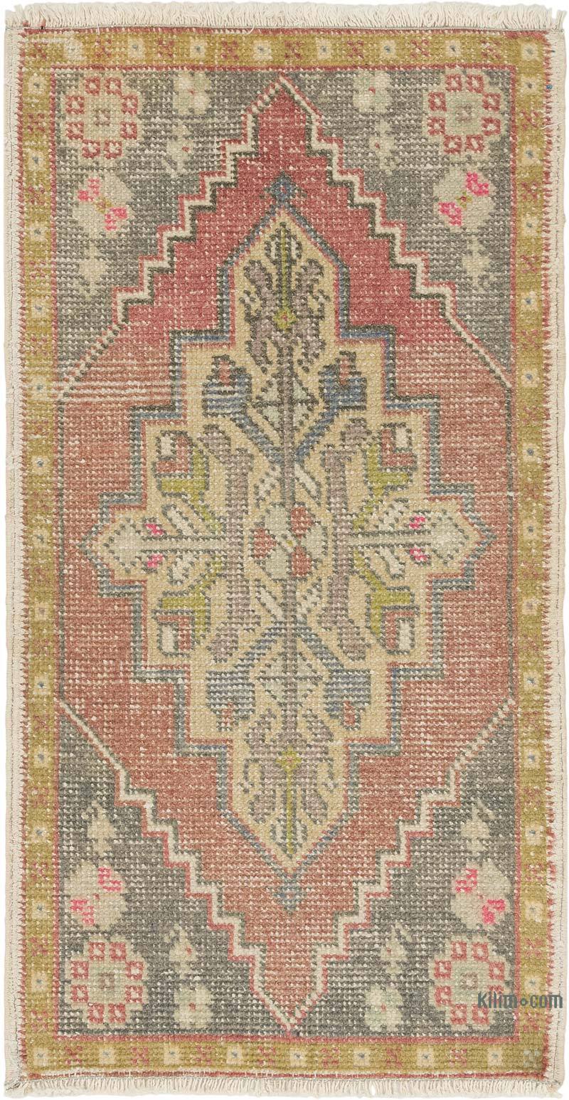 Alfombra Vintage Turca Anudada a Mano - 50 cm x 93 cm - K0083227
