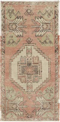 El Dokuma Vintage Halı - 47 cm x 95 cm