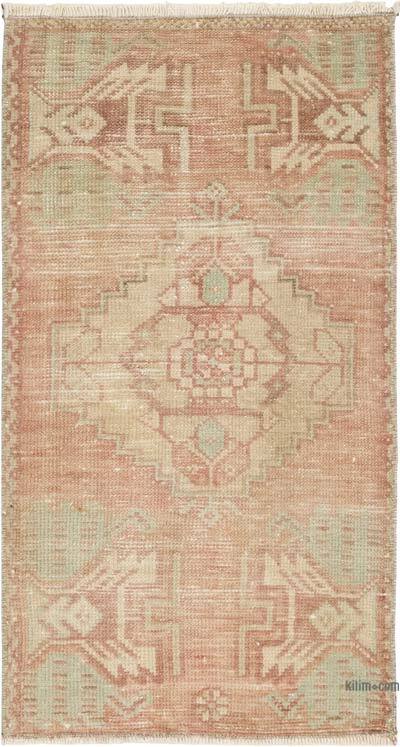Alfombra Vintage Turca Anudada a Mano - 47 cm x 86 cm