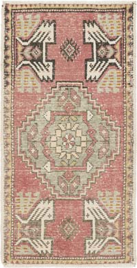 El Dokuma Vintage Halı - 50 cm x 96 cm