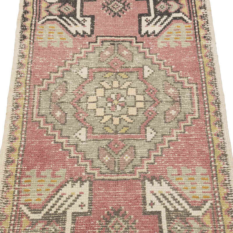 Alfombra Vintage Turca Anudada a Mano - 50 cm x 96 cm - K0083233