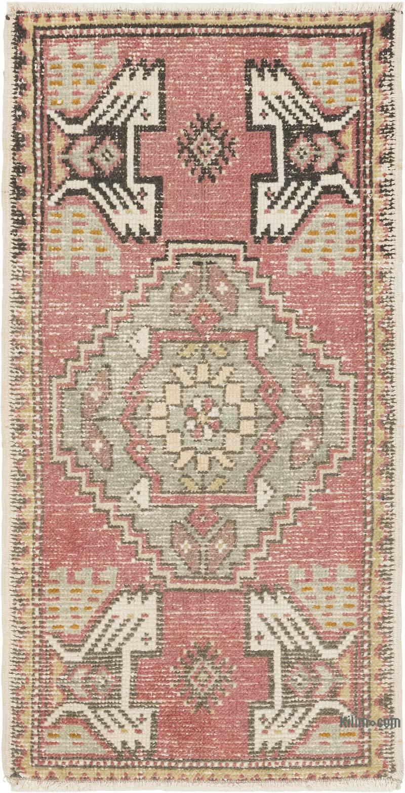 Alfombra Vintage Turca Anudada a Mano - 50 cm x 96 cm - K0083233